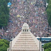 国会安保法制反対写真